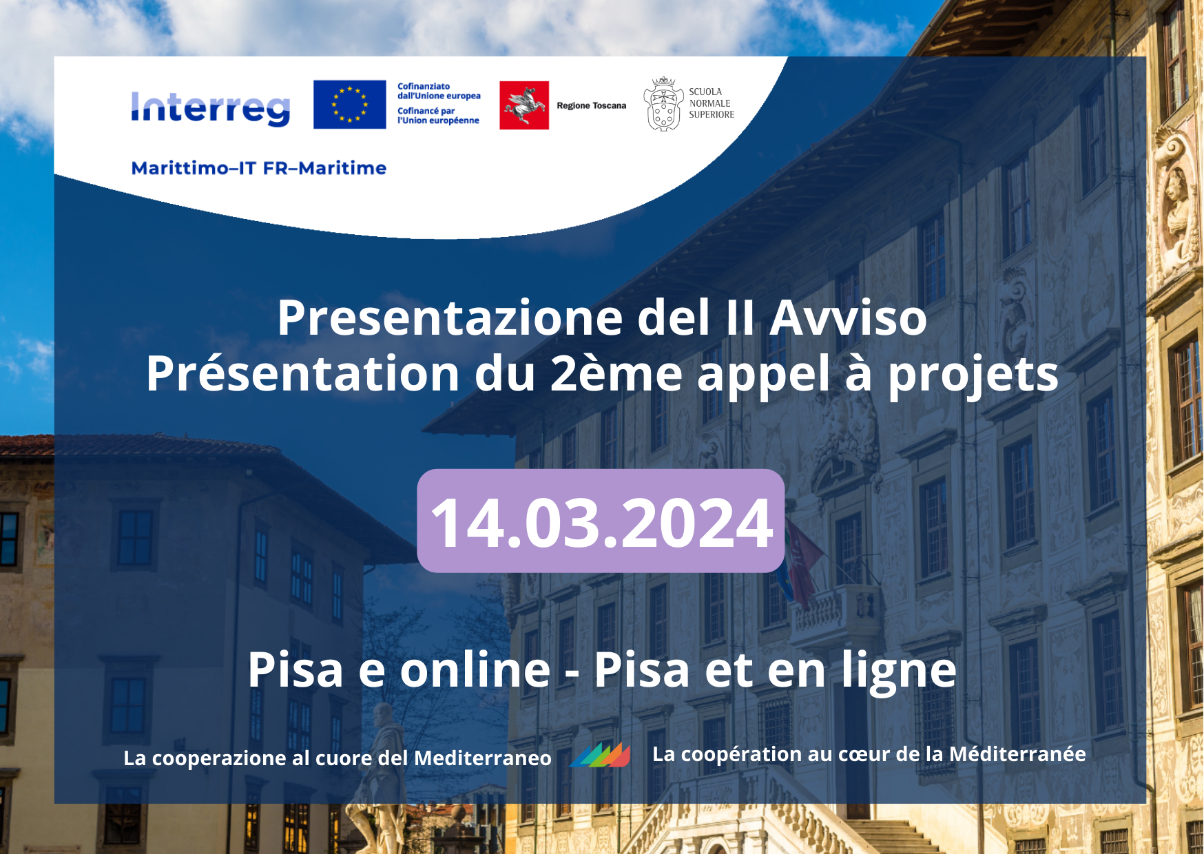 Région Toscane - Événement de présentation du 2ème Appel à Projets du Programme à Pise